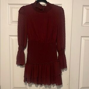 Elegant Burgundy Women's Dress 🔥